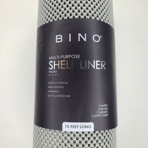 Bino Multi-Purpose Shelf Liner Waffle 12"H × 15' Gray - Picture 5 of 6